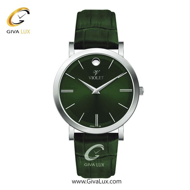 ساعت مچی اورجینال مردانه ویولت VIOLET نقره ای | سبز| سبز یشمی تیره| کد رفرنس 0631